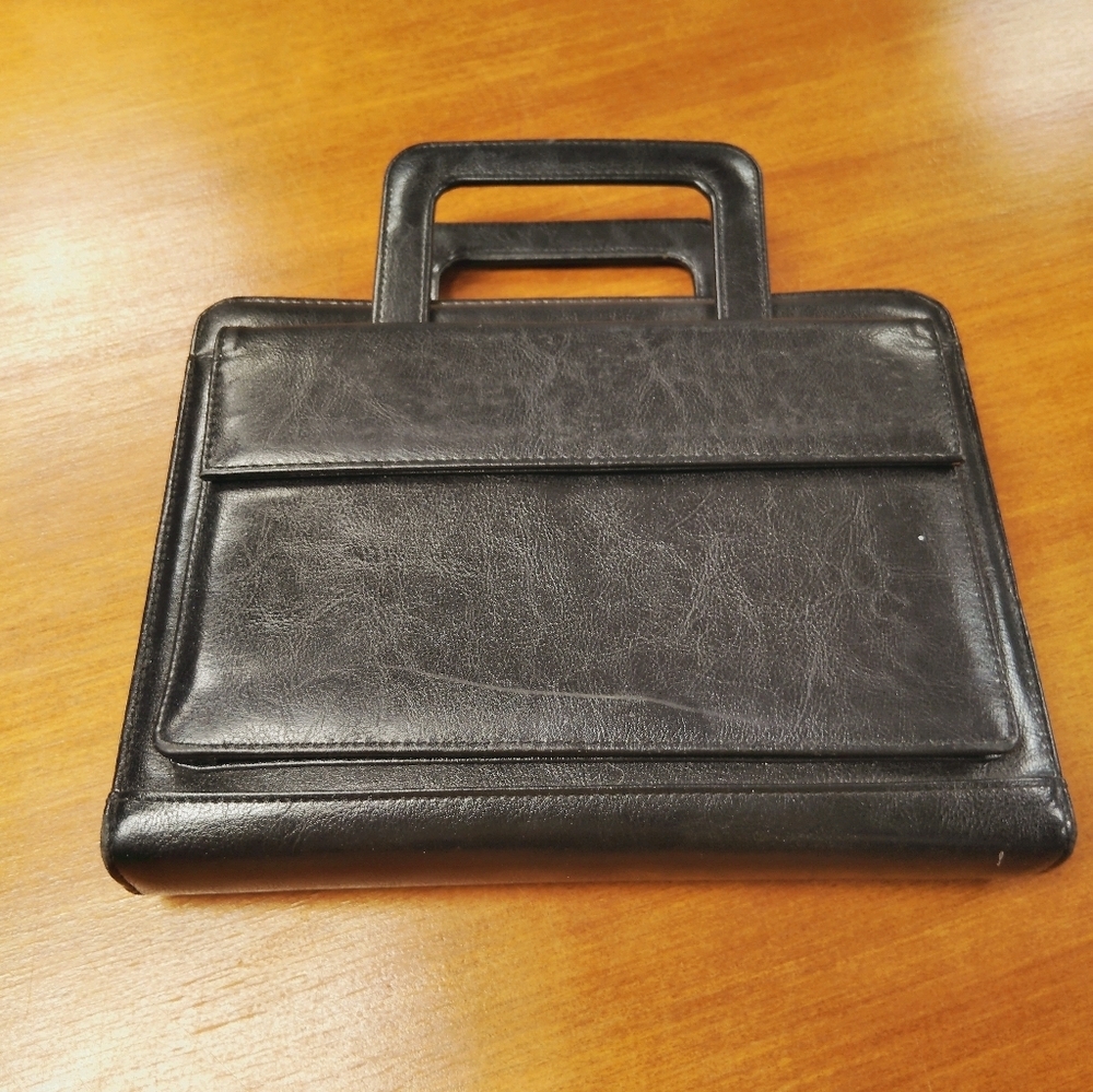 Franklin Covey 365 Monthly Weekly Organizer Planner Black Leather Binder